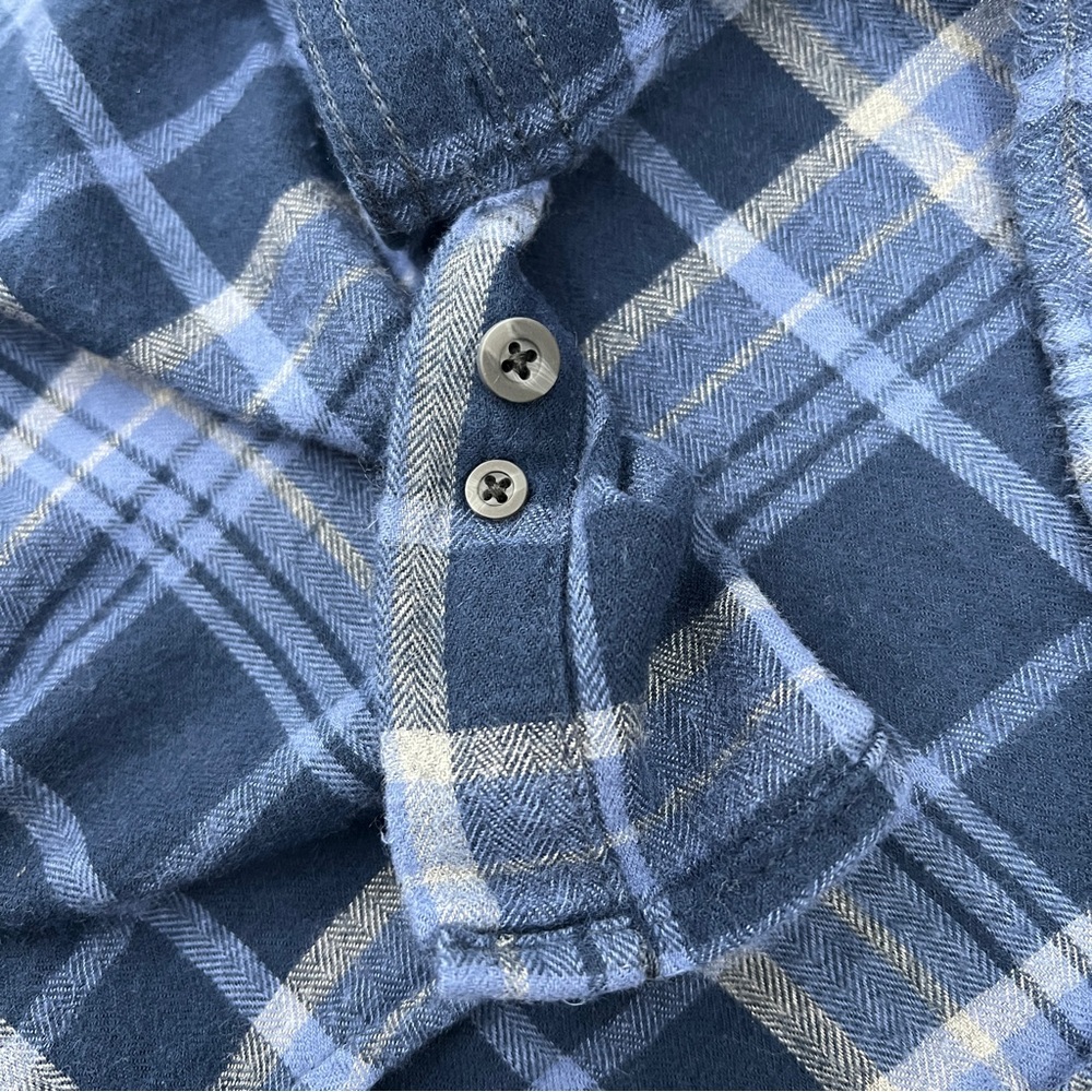 George Men’s Blue Casual Long Sleeve Flannel Button Down Shirt XXL - Picture 8 of 10
